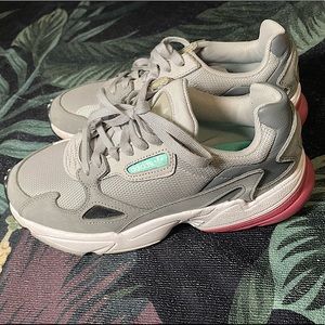 ADIDAS FALCON GRAY MAROON SNEAKERS